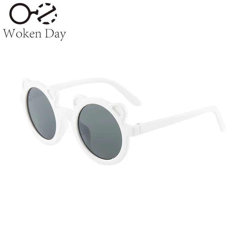 Girls Boys Cute Bear Cartoon Sunglasses UV400 Children Retro Round Frame Sunglasses Outdoor Eyewear Baby Shade Glasses