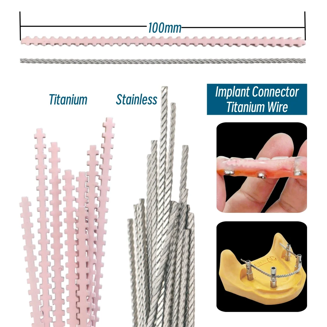 

Dental Pink Strengthener Wires Implant Connector Titanium Wire Overdenture MU Wires