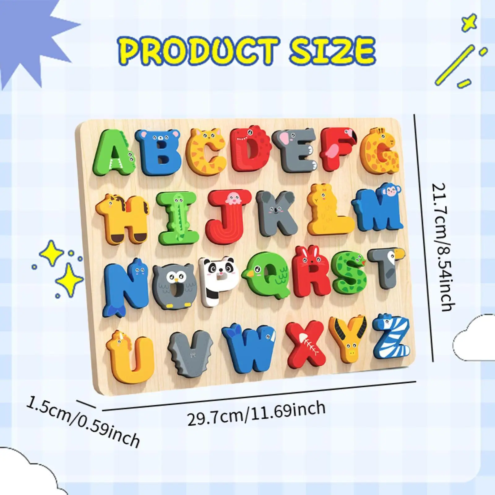 어린이를위한 나무 퍼즐 교육용 경량 휴대용 발달 보드 게임 학습 장난감 1 ~ 5 세 선물