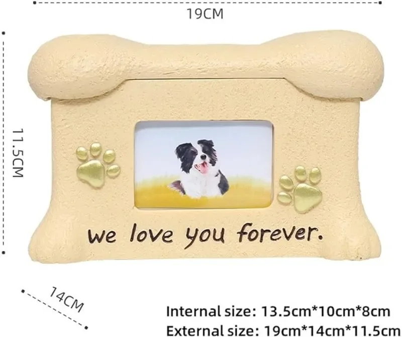 Dog Urns for Ashes,Cat Pet Urn,Cremation Urns,Pet Commemorative Decorative Box with Photos,Personalized Cremation