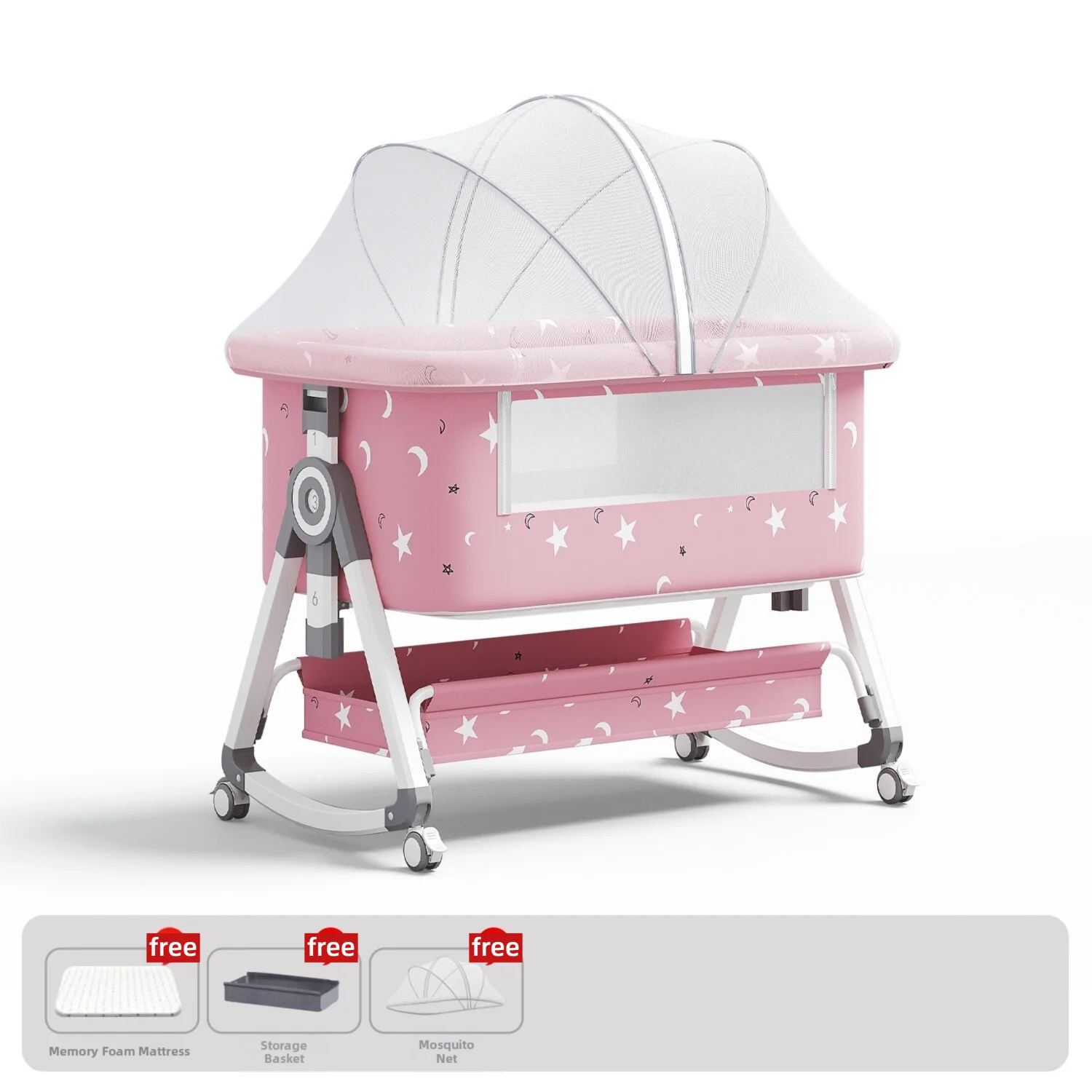 MLZH | Multifunctional Portable Convertible Crib Infant Bed