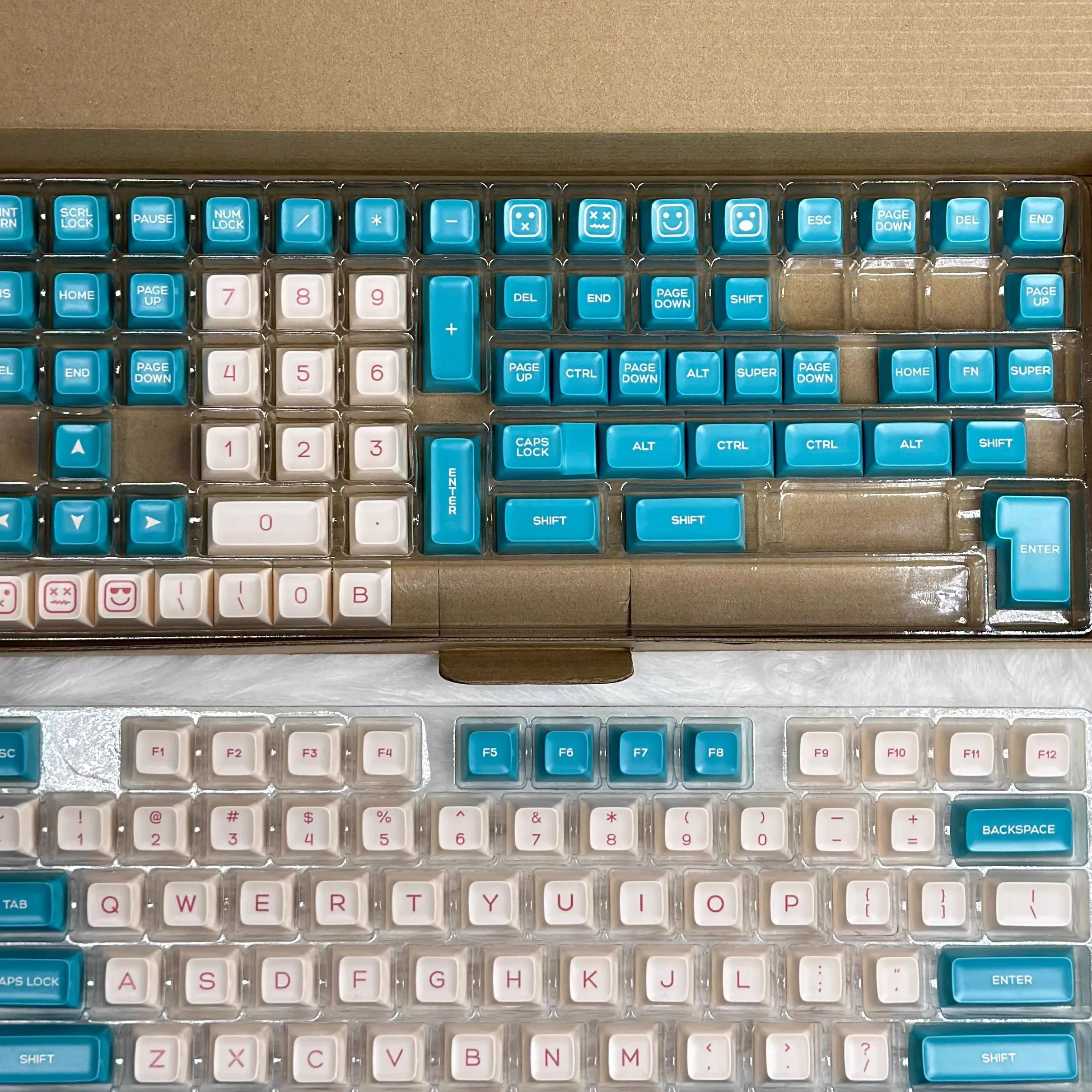 GMK Lake Blue Keycap SA Profile Keycaps PBT Double Shot Key Caps Set ISO Enter 7U Spacebar for Custom Mechanical Keyboard KIT