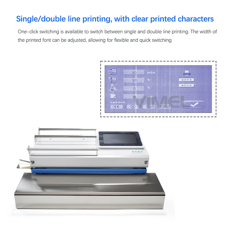 7 Inch Touch Screen Dental Medical Full Automatic Sealing Machine With Cutting Dental Equipment