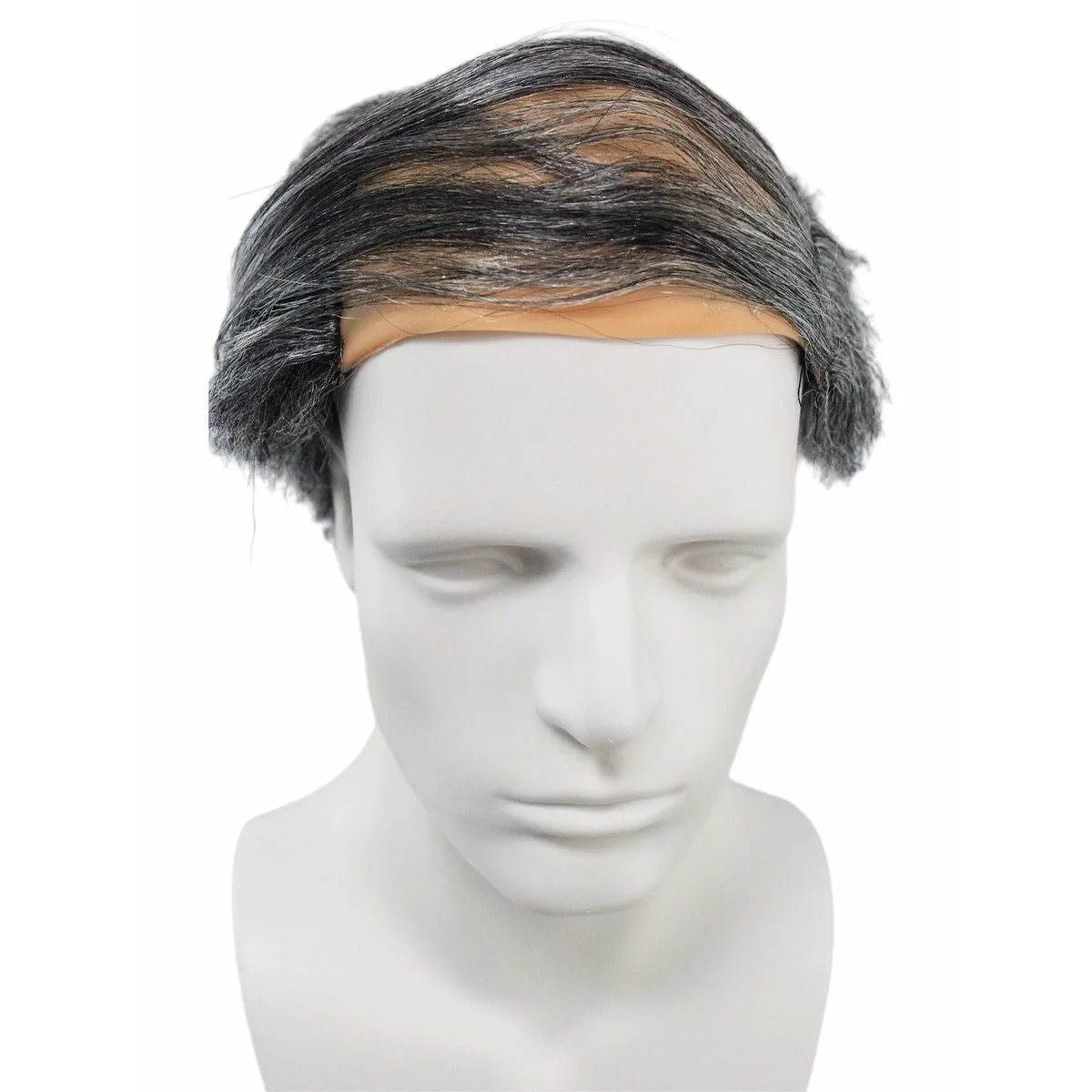 Anxin Brand Synthetic Fiber Wigs: Silver-Gray Scalp-Wrapped Wigs, with Soft and Smooth Hair Strands, Made from High-Quality High-Temperature Fiber, Suitable for Various Activities