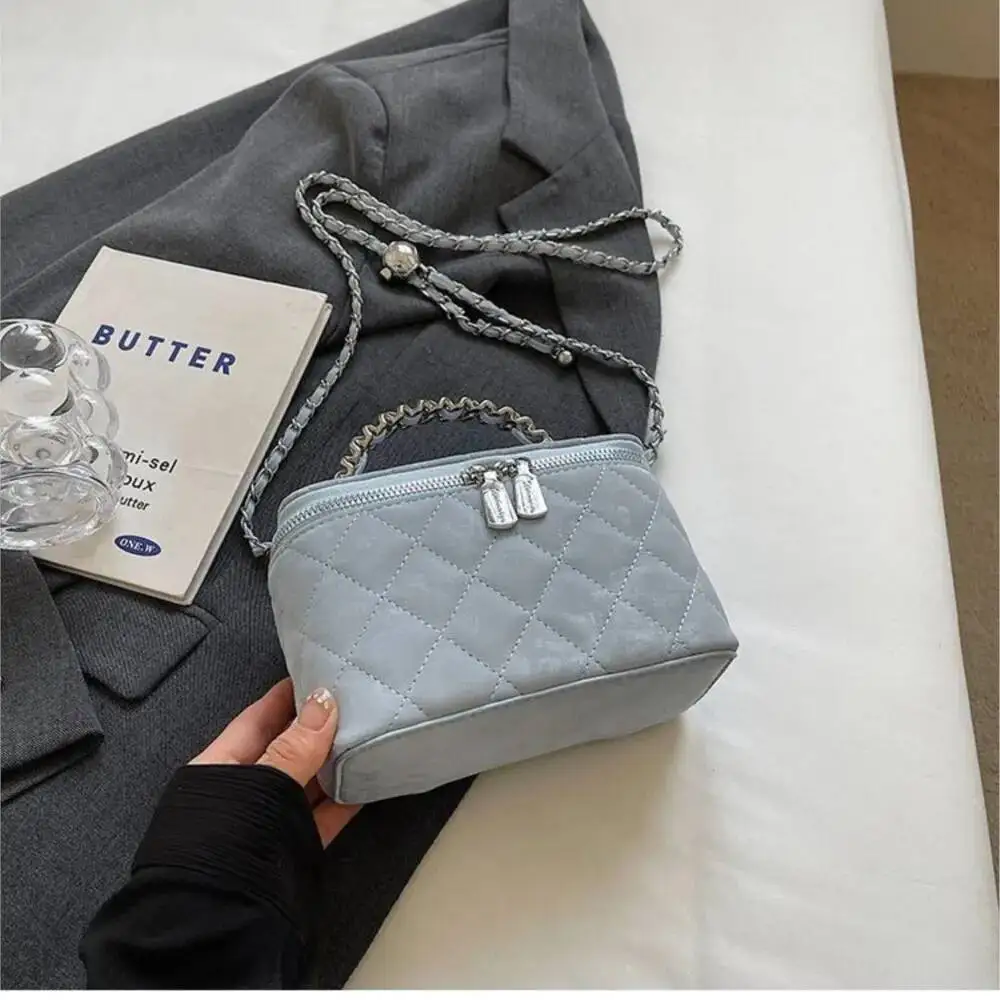 Bloom Sweet Cool Sier Handbag Women High Street Pu Leather Chic Casual Messenger Female Haruku Mini Hand Bag Aesthetic