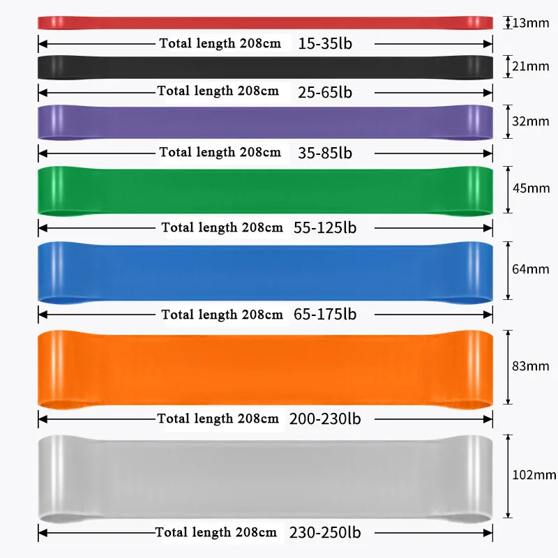 Heavy Duty Resistance Band Latex Elastic Belt Pull Up Assist for Pilates Workout Fitness Home Gym Shape Body Exercise view 3