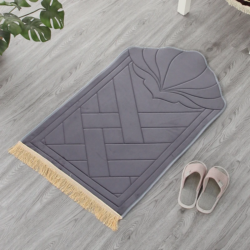 Islamic Prayer Carpet Pink Square Prayer Mat Memory Foam Muslim Travel Prayer Mat