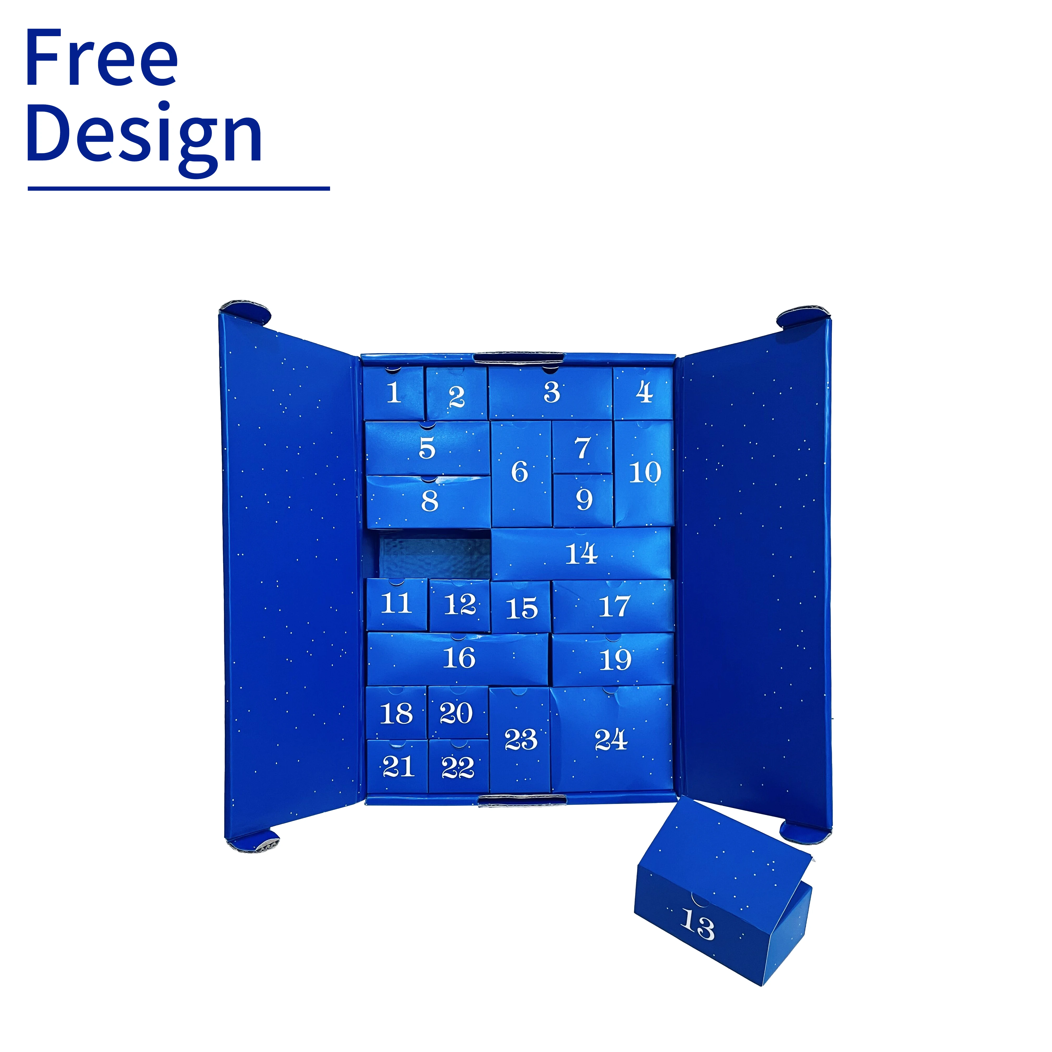 Custom Advent Calendar Box for Toys Free Sample Printed Wholesale Surprise Mystery Blind Gift Box