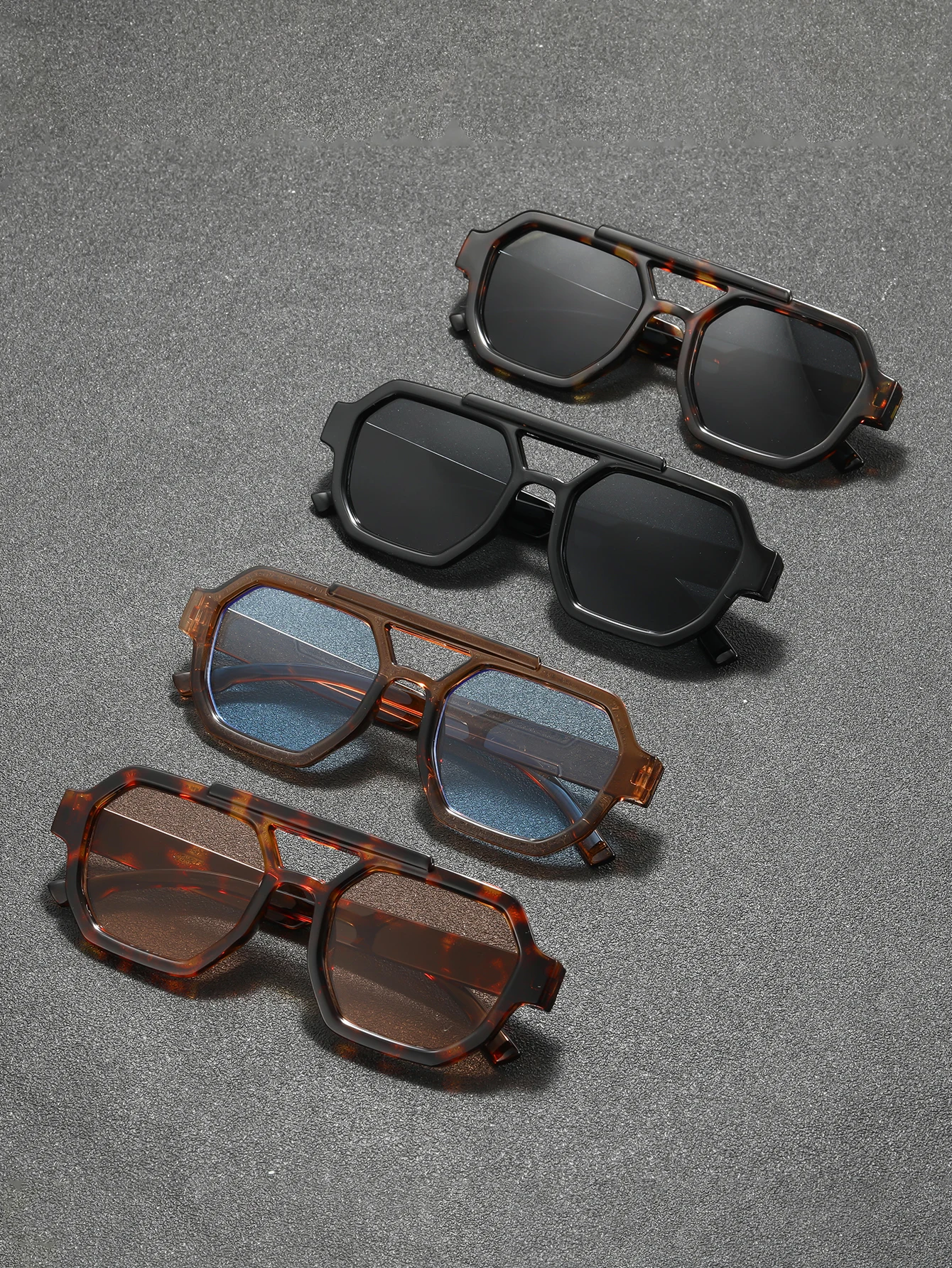 Lunettes de soleil géométriques à imprimé léopard pour hommes, 3 pièces, cool, personnalisées, classiques, mode streetwear, pour la conduite, la pêche, le camping, la vie quotidienne