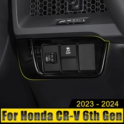 For Honda CR-V CRV 6th Gen 2023 2024 2025 Hybrid ABS Car Headlight Adjustment Knob Switch Cover Frame Trim Sticker Accessories