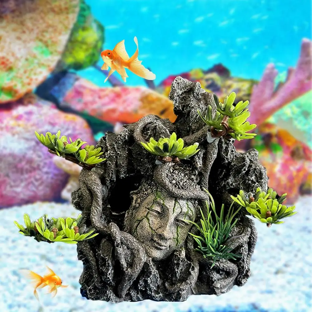 Resin Rockery  Unfading Color   Aquarium Rockery Resin Rockery Landscaping Ornament