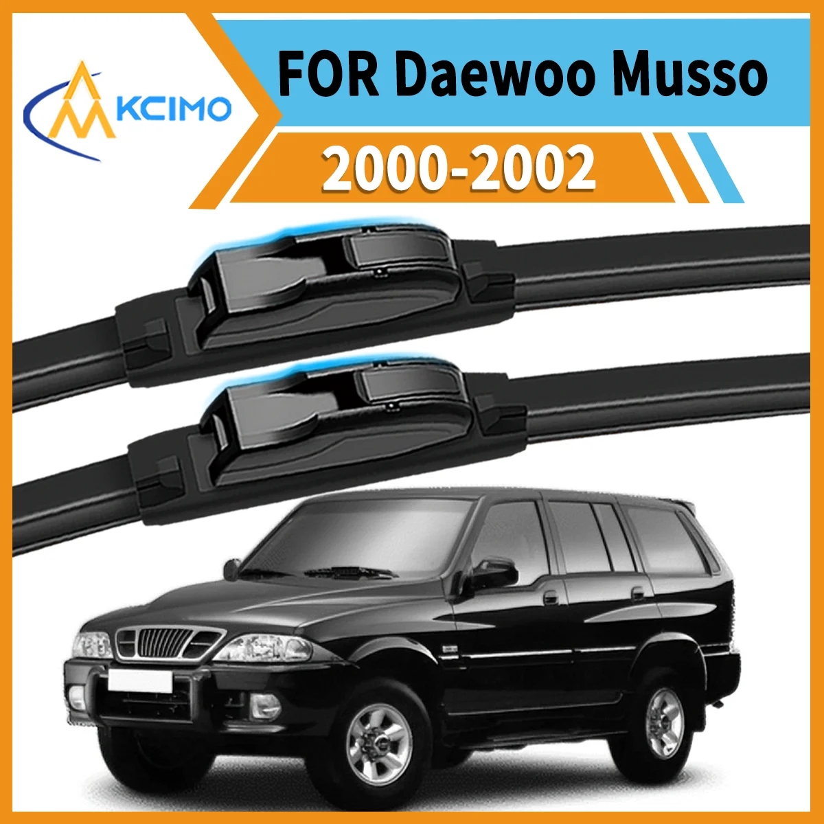 

All-Weather Confidence 2-Pack Wiper Blades For Daewoo Musso P100 2000-2002 Clear Vision Reduced Noise Long-Lasting Performance
