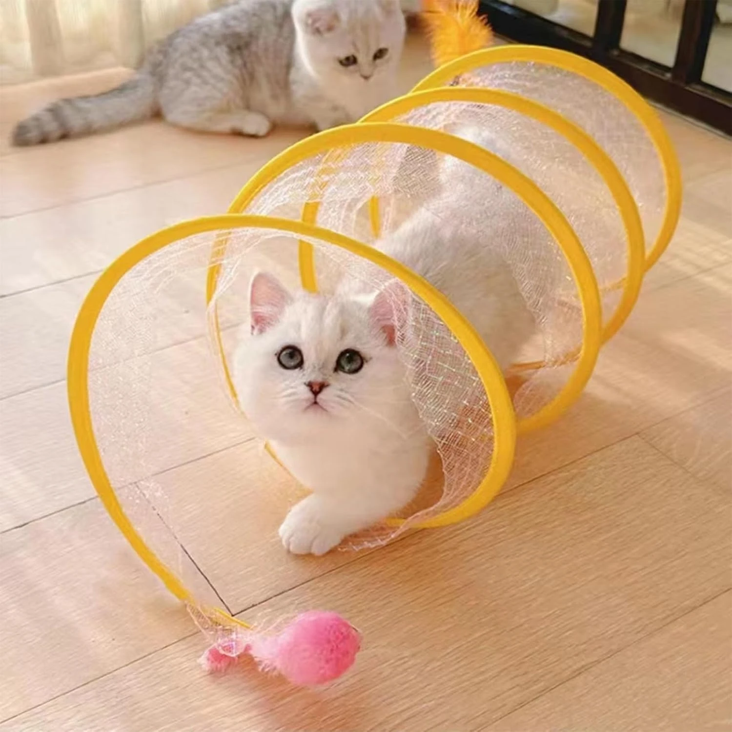 Self-Play Cat Hunting Spiral Tunnel Toy, Brylec Coil Cat Toy, Cattycoil Toy, Coil Cat Toy, Cattycoil Cat Toy, Spiral Tunnel Cat 