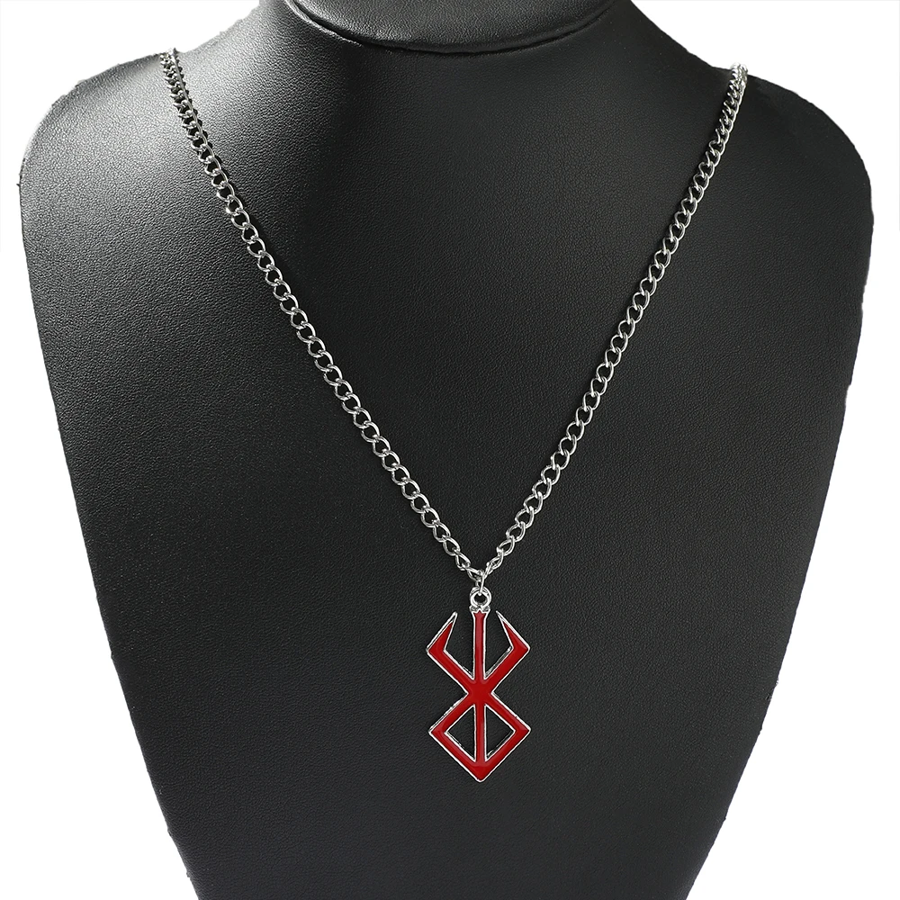 Anime Berserker Symbol Anhänger-Halskette - Kreative Cartoon-Kollektion Halloween Cosplay Schmuck-Accessoire für Männer und Frauen – Detail 5