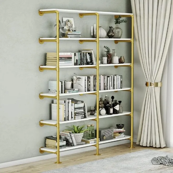 Cross-border industrial style indoor bedroom study wall hanging storage multi-layer space storage bookshelf storage