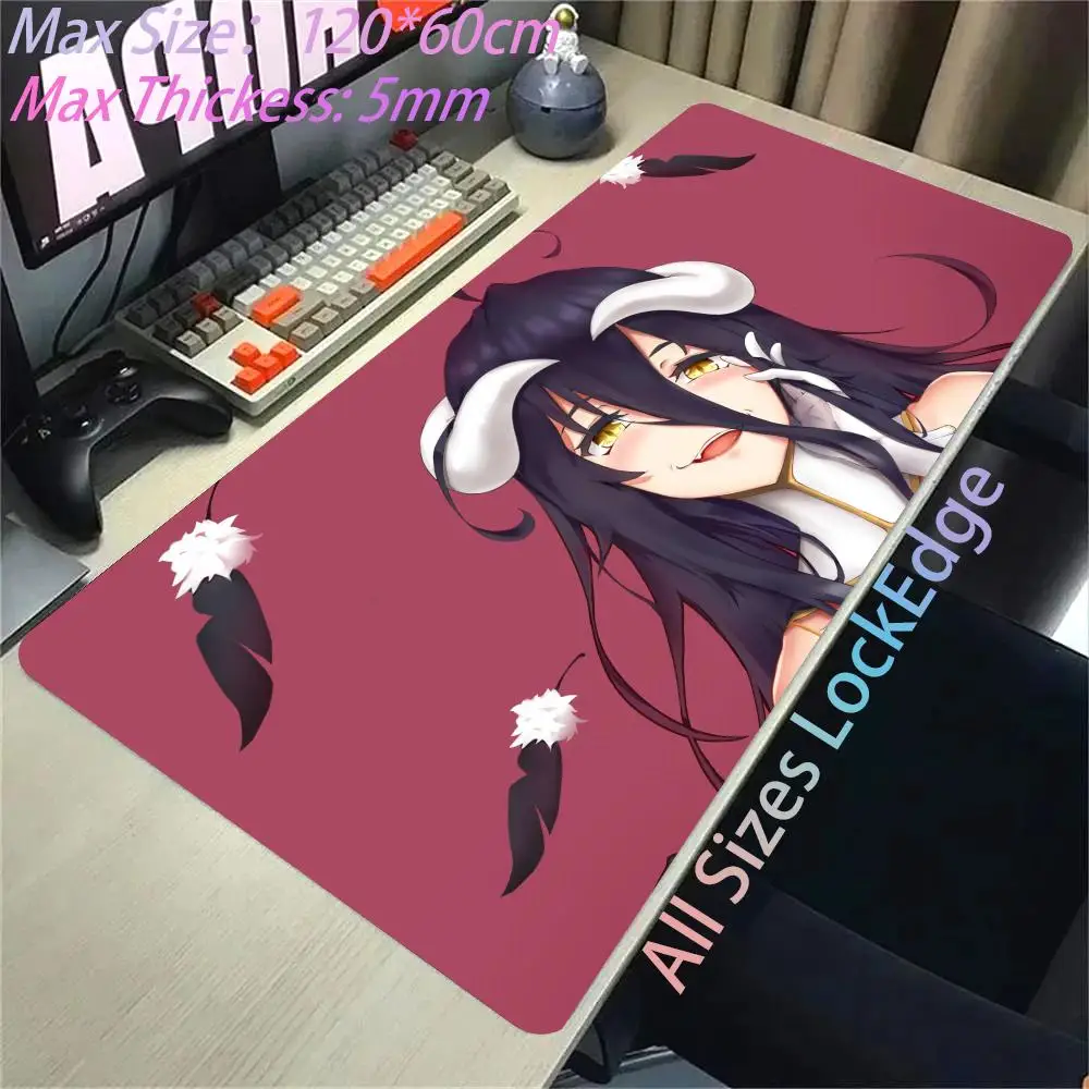 

Albedo Overlord Mousepad Rubber XXL Cartoon Anime Gaming Mouse Pad Keyboard Mouse Mats Desk Mat Accessories for PC Mouse Carpet