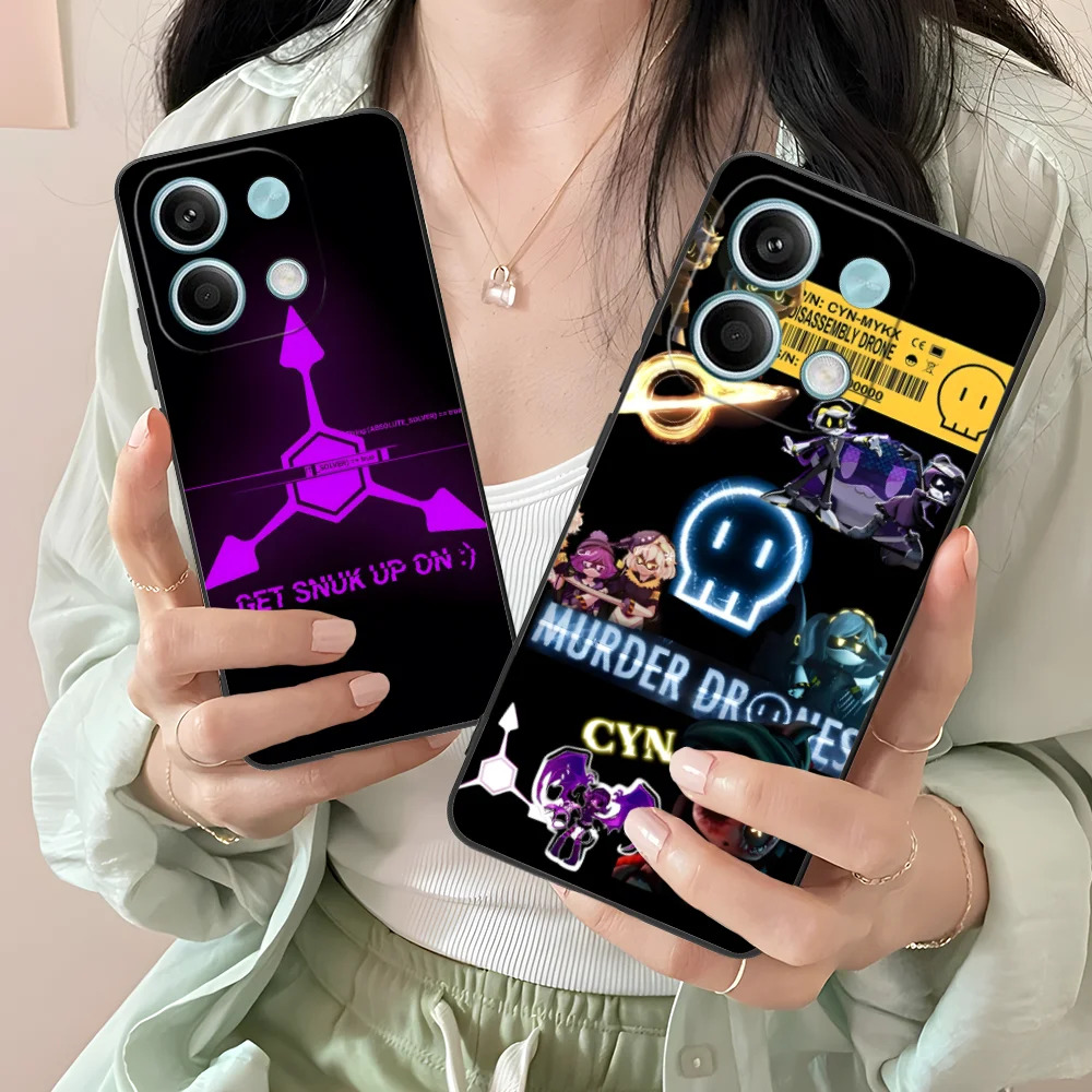 حافظة لهاتف القتل بدون طيار لهاتف Xiaomi Redmi Note 14 13 12 11 10 9 S A Pro Plus Lite 5G غطاء للهواتف الذكية باللون الأسود #3