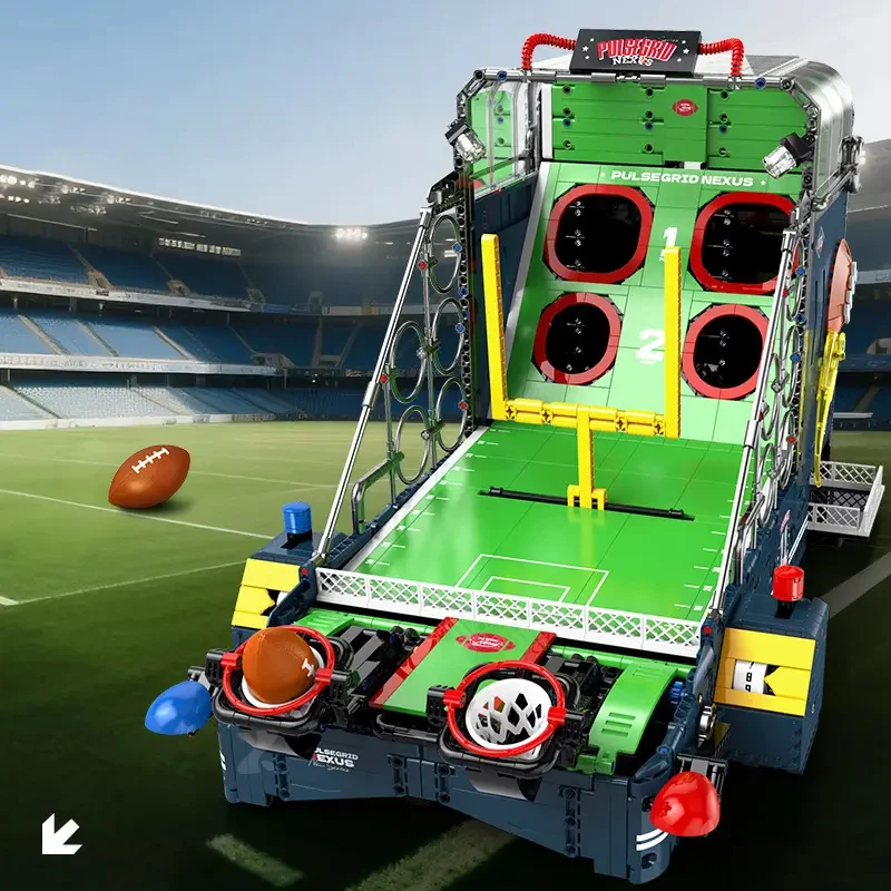 

2272pcs Rugby Game Console with Lighting Building Blocks Creative Electric Battle Game Machine Bricks Creative Toys Adult Gift