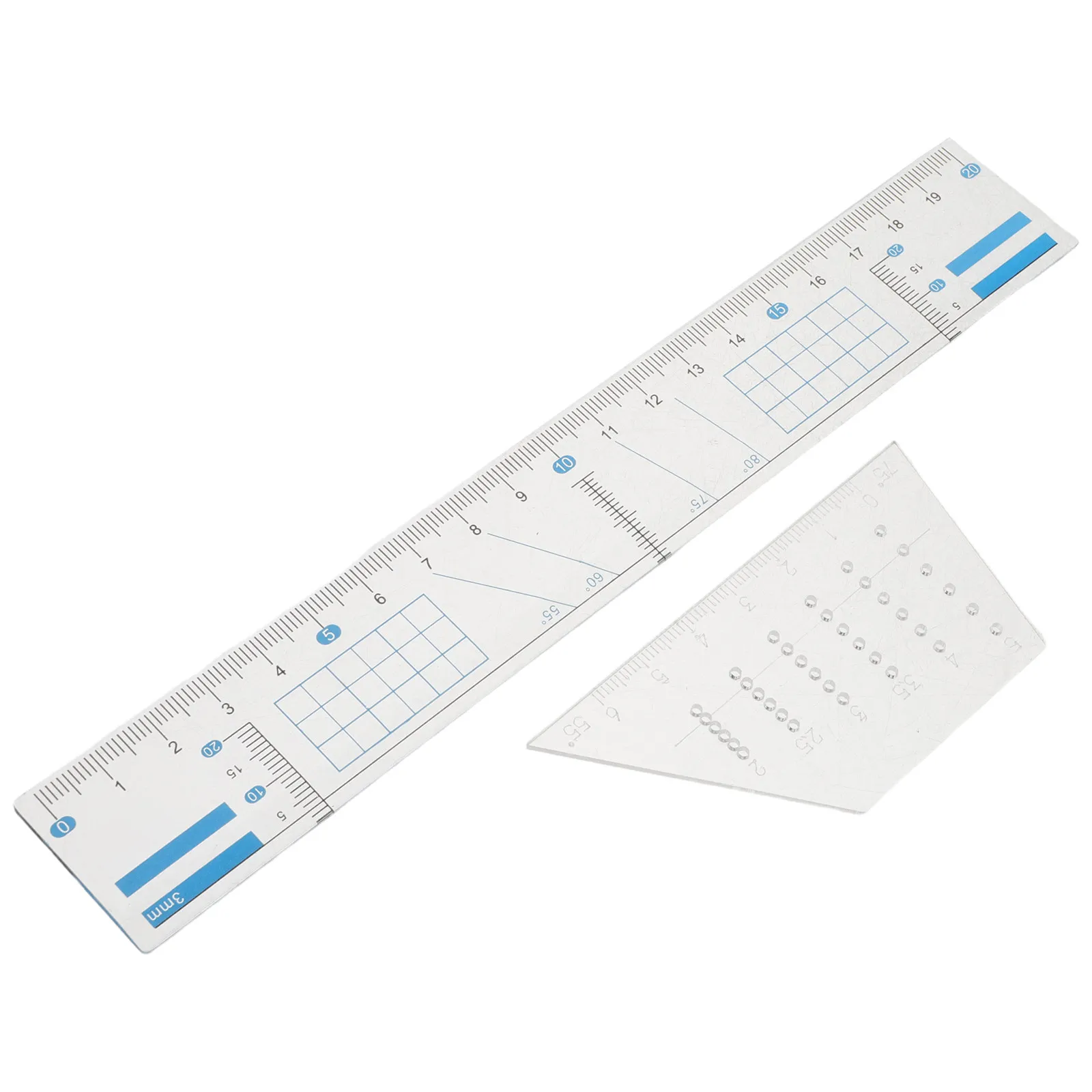 1Set Parallel Line Drawing Ruler Clear Plastic Grid Ruler Multi Function Drafting Tool for School Teachers Students Music Staff