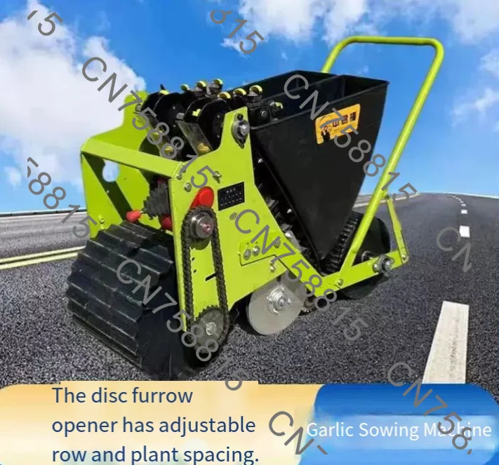 Garlic hand planting machine, agricultural machinery, two-line garlic seeder, plowing machine, very practical