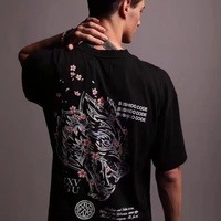 DARCSPORT Wolf Head High Quality T-shirt Summer City Fitness Sport Loose Casual Crewneck Men's T-shirt Couple 100% Cotton