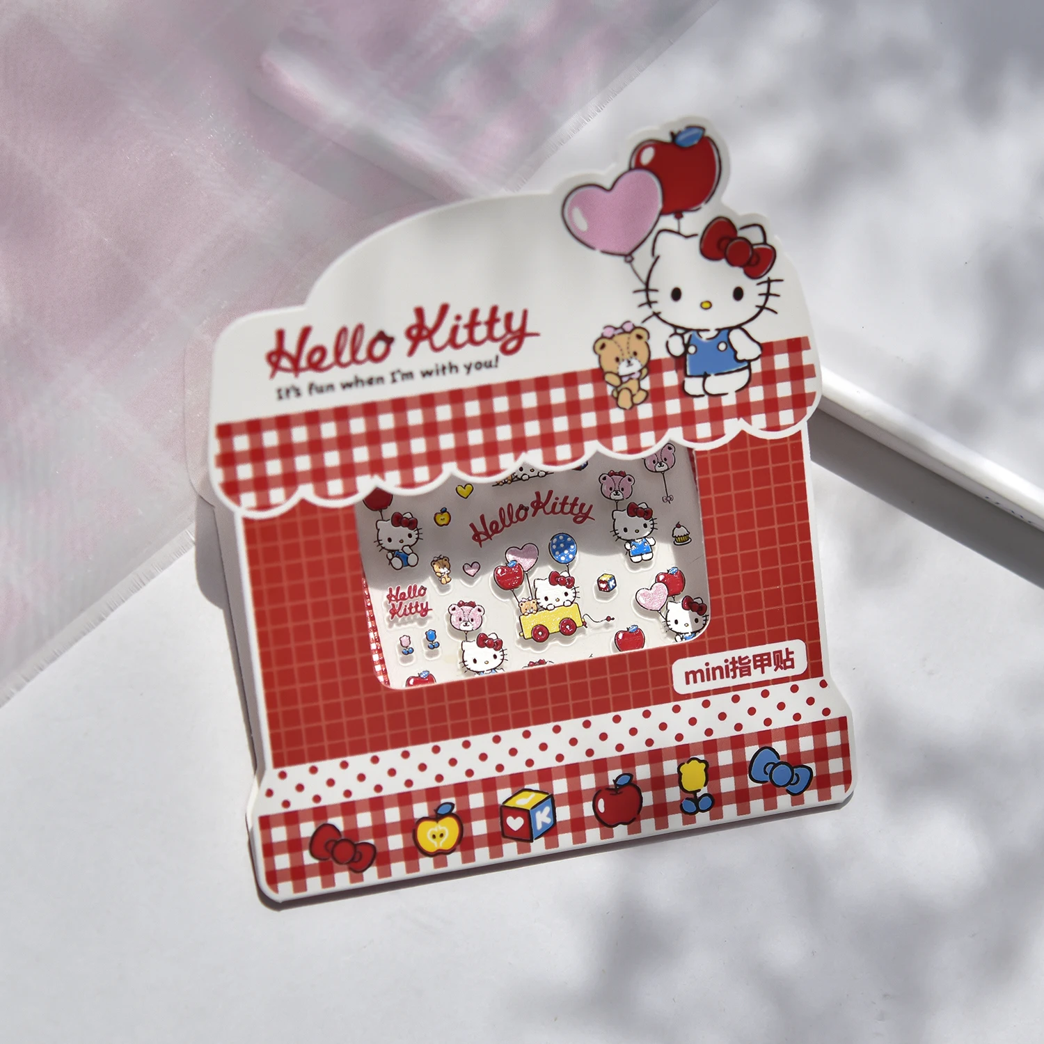 

1PCS Embossed Holographic Sanrio Nail Parts Kurome Hot Girl Nail Art Stickers Cinnamoroll Long-lasting Nail Art Accessories