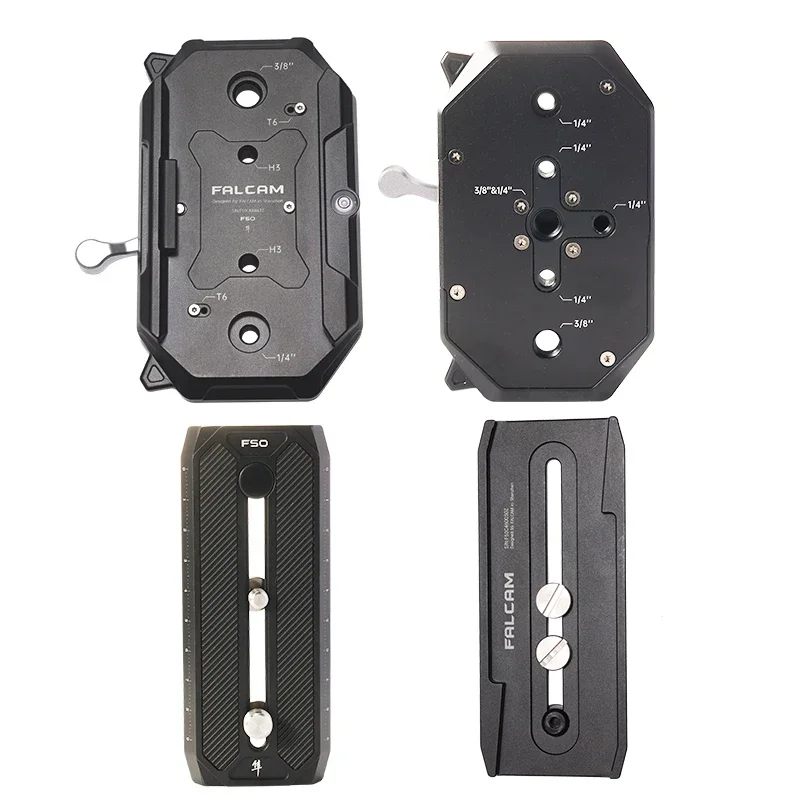 FALCAM 헤비 듀티 카메라용 Arca-Swiss 퀵릴리즈 플레이트, 전문 DSLR 미러리스 및 비디오 카메라와 호환 가능, F50