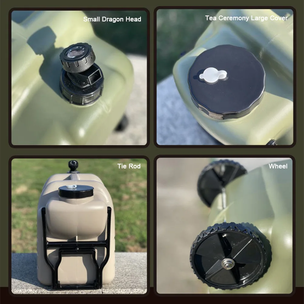 28L Camping Outdoor Bucket with Faucet & Wheel Portable Trolley Large Water Tank Camping Water Container for Camping Outdoor BBQ view 5
