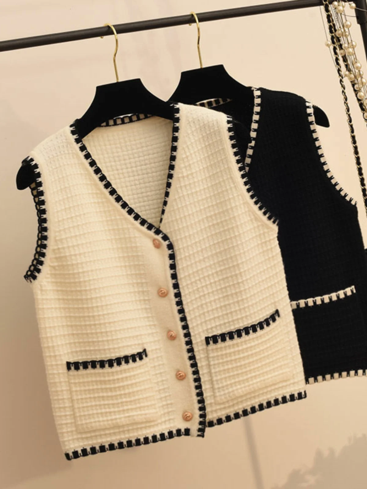 

Женский вязаный жилет-топ, легкая верхняя одежда, весенне-летний кардиган, модный, нежный, универсальный, средней длины, с пуговицами