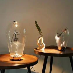 Lámpara de escritorio de vidrio Industrial Vintage, luz LED de lectura de cabecera, lámpara de mesa para dormitorio, estudio, diseño innovador, iluminación de decoración del hogar