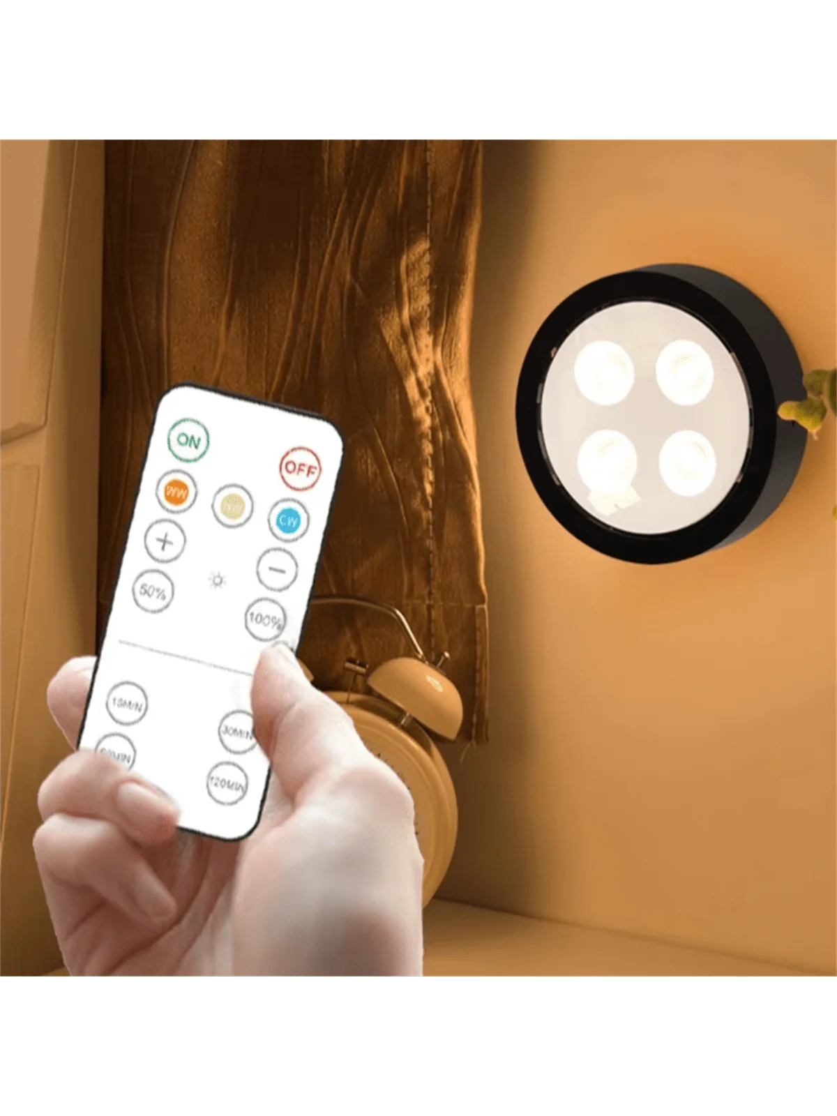 1/2PCS Remote-Controlled LED Bulbs - 3-Color Dimmable E26/E27 for Non-Electric Pendants & Sconces