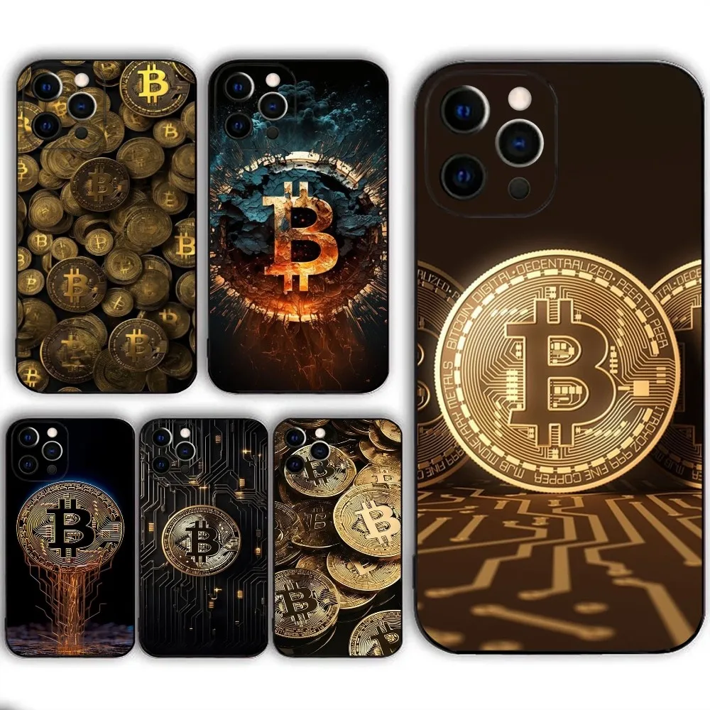 B-Bitcoin  Phone Case  For IPHONE 15,13,14,12,Mini ,11, Xr, X ,Xs Pro Max 8, 7 Plus Back Cover