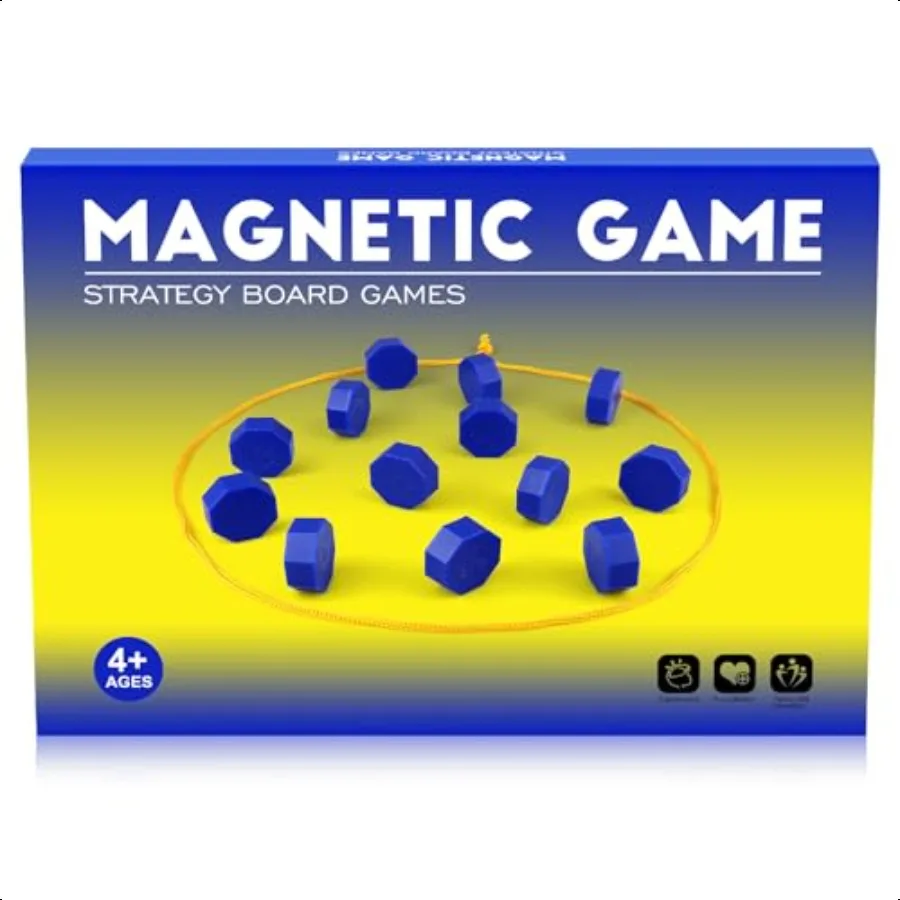 

Magnet Game with String Magnetic Ch Game for Family Party Travel Camping Puzzle Strategy Games 2 Player Games for Adults