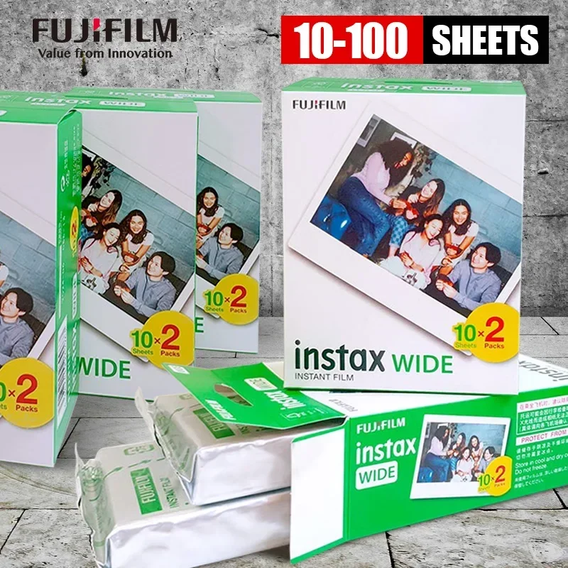 

Подлинная Fujifilm Instax Wide Плёнки белый 20 Простыни детские для Fuji Моментальное фото Камера 300/200/210/100 /500AF Бесплатная доставка