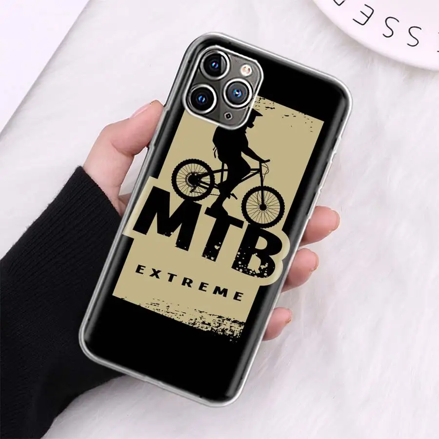 MTB Mountain Bike Cycling Bicycle Phone Case For Apple Iphone 12 Mini 14 13 15 Pro Max 11 X XS XR 16 Plus Funda Cover S