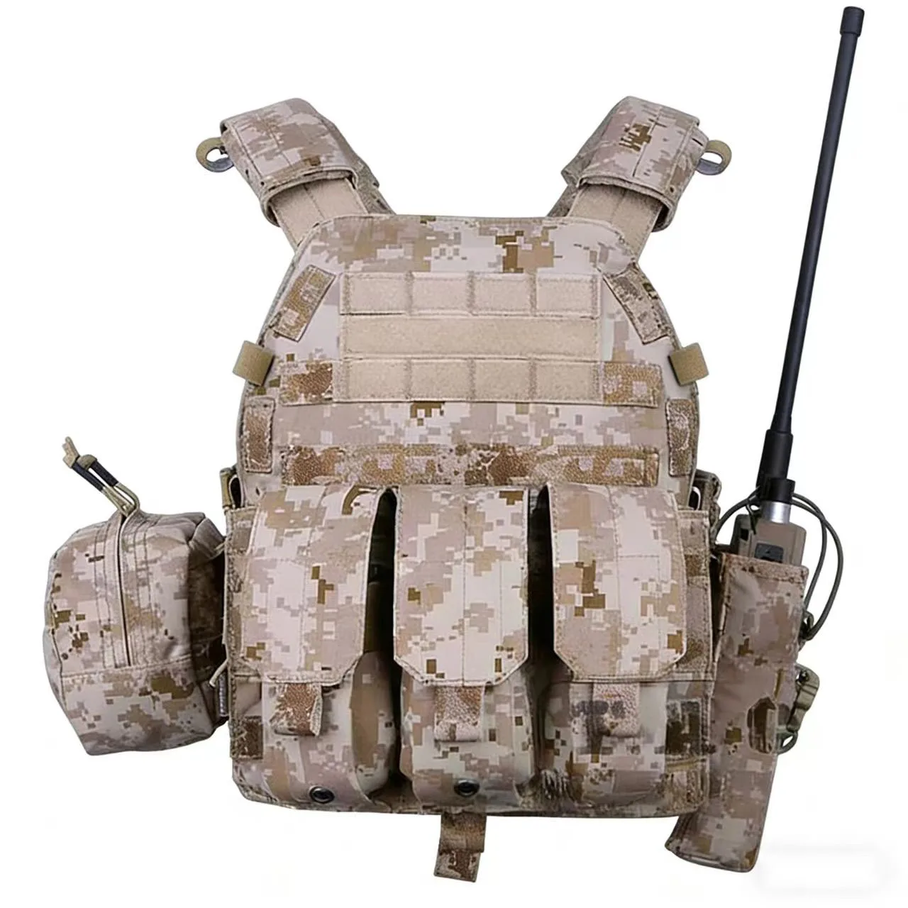 E3 LBT-6094A Tactical Combat Vest Military Outdoor Use AOR1 Color with Modular Plate Carrier Pouches for Combat