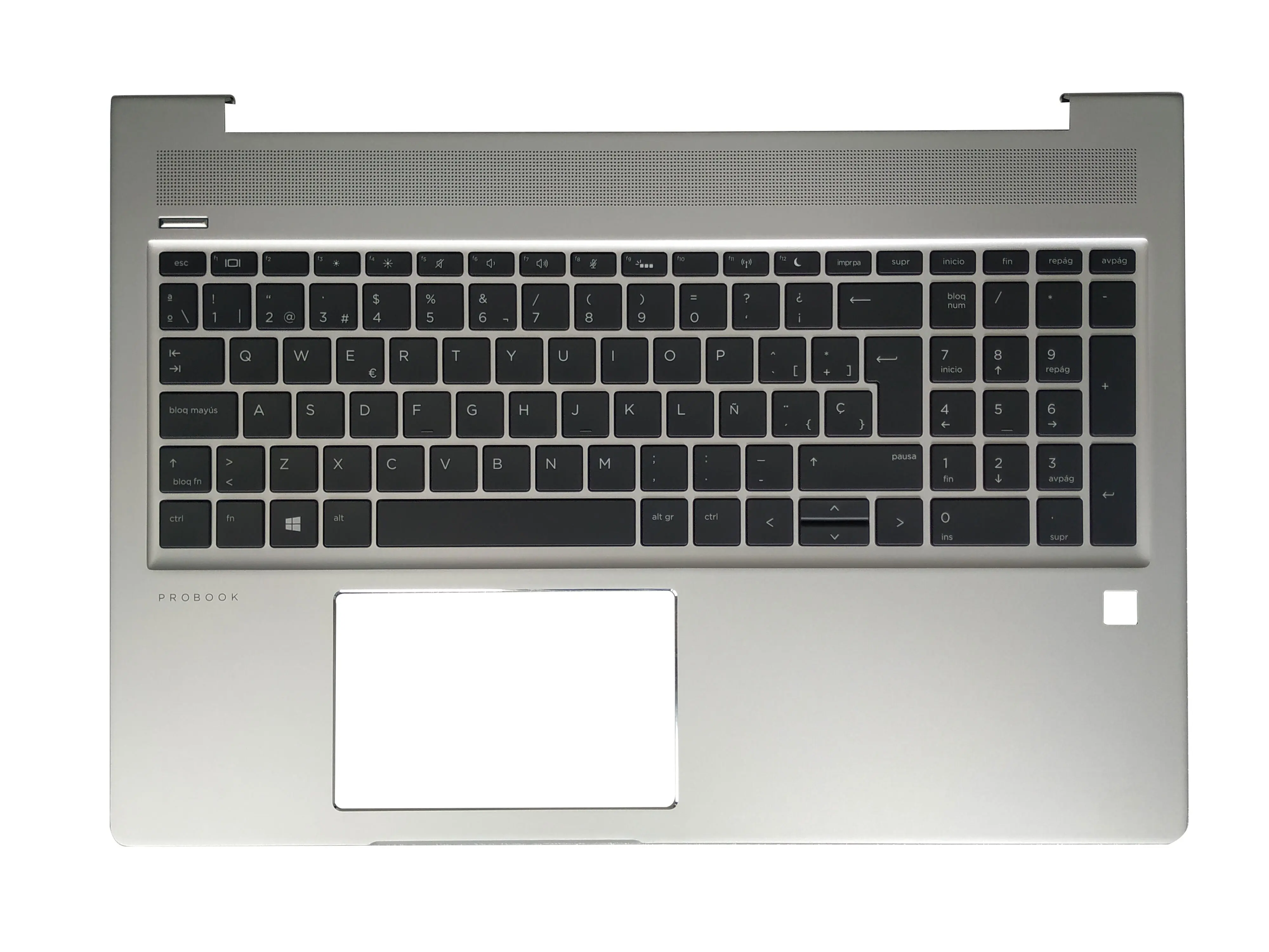 Mới Tây Ban Nha Bàn Phím Dành Cho Laptop HP ProBook 15 450 G6 455 G6 455R G6 450 G7 455 G7 455R G7 Laptop SP Với Palmrest Nắp Trên Bạc