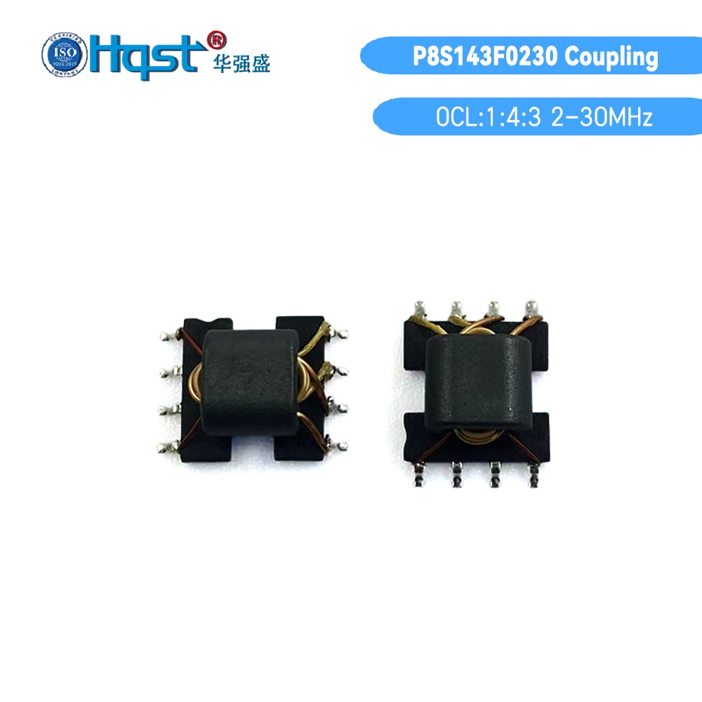 P8S143F0230 coupled transformers SMD Turns Ratio 1:4:3 RF Balun Transformer 2-30MHz PLC Power line Communication Coupling Transf