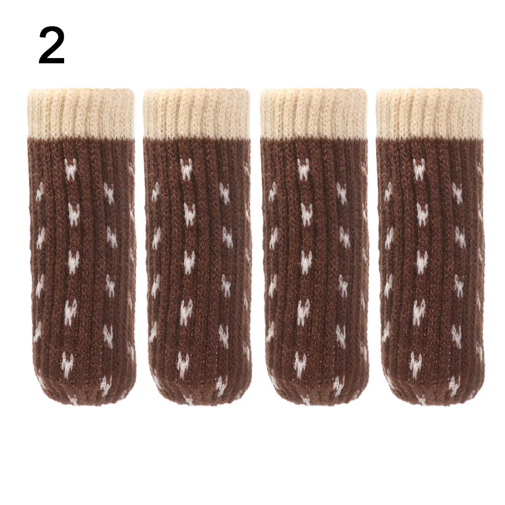 Protective Case Knitted Non-Slip Furniture Feet Cover  Chair Leg Caps Furniture Socks Pads