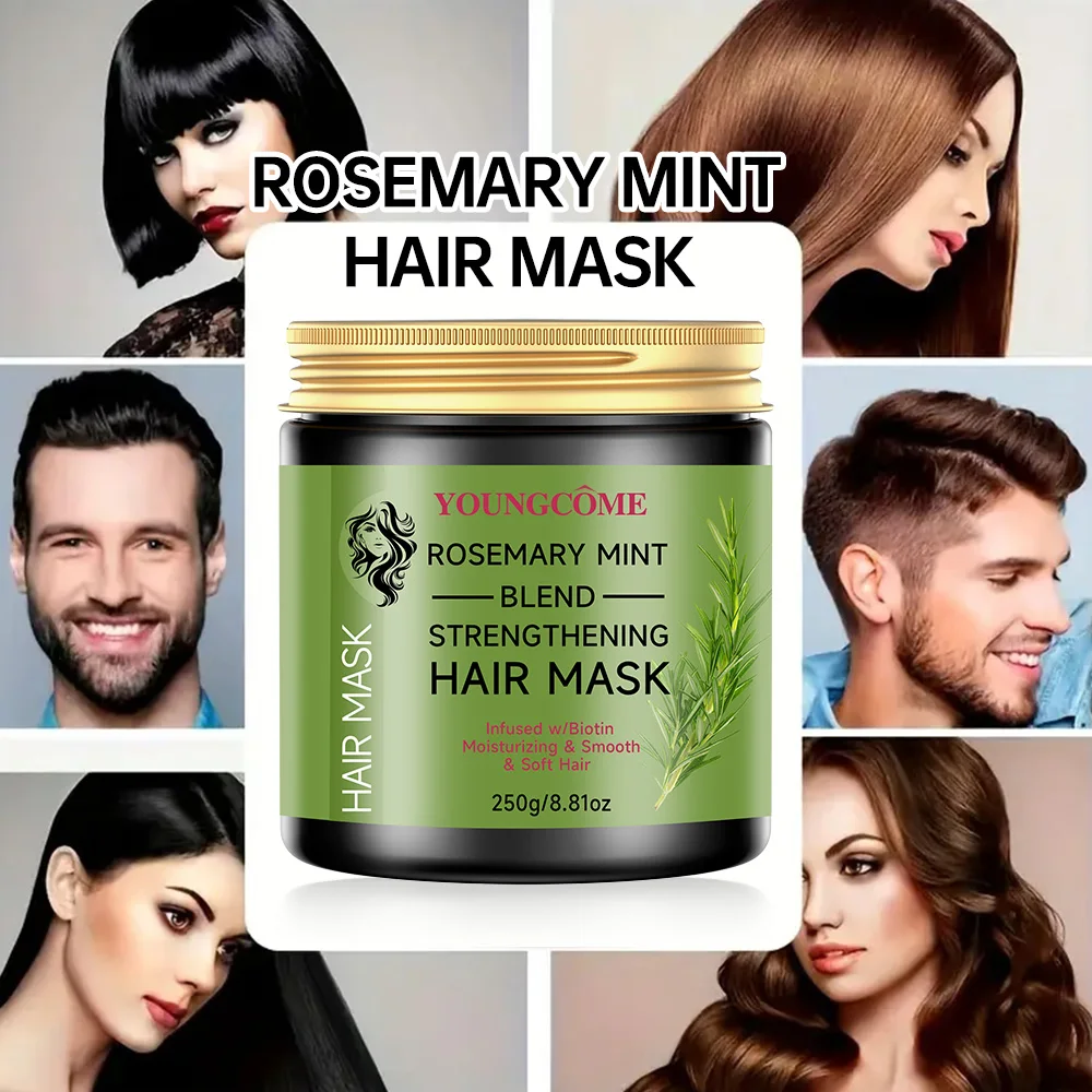 YOUNGCOME Repair Damage Frizz Anti Dryness Soft Smooth Shiny Moisturize Hair Scalp Care Rosemary Mint Strengthening Hair Cream view 4