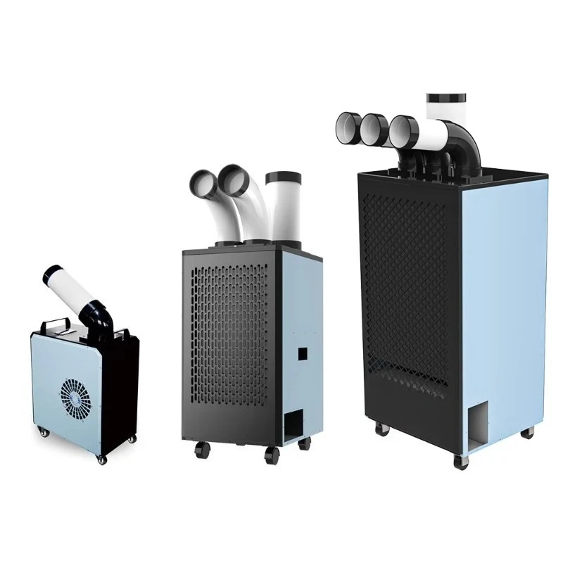 

Indoor Outdoor R410A Mobile Spot Cooler HT-P30G Portable Air Conditioner Industrial Grade 23000BTU Refrigerant