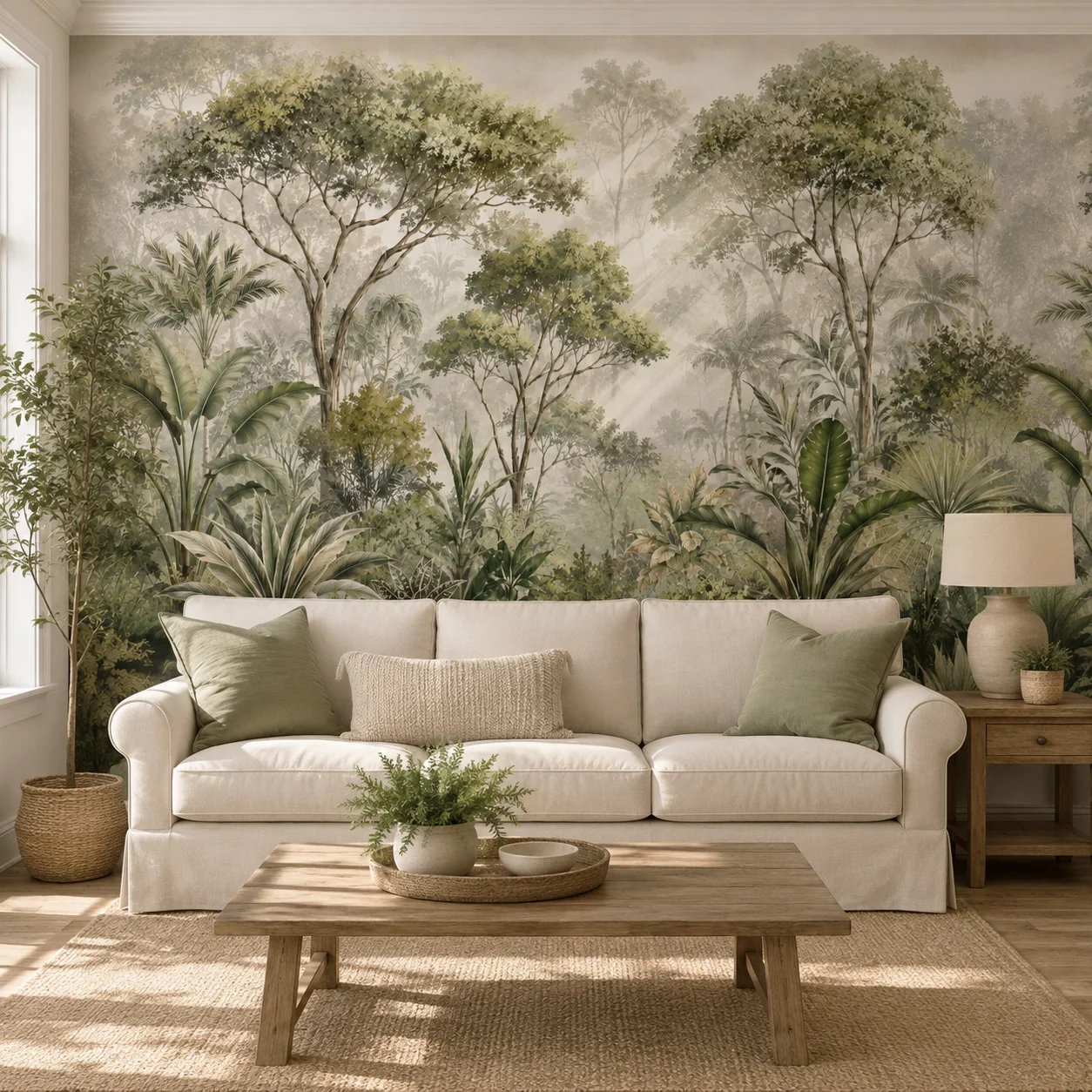 Custom Vintage Tropical Forest Wallpaper Mural Botanical Jungle Bedroom Living Room Decor Non Self Adhesive Luxury Wall Covering