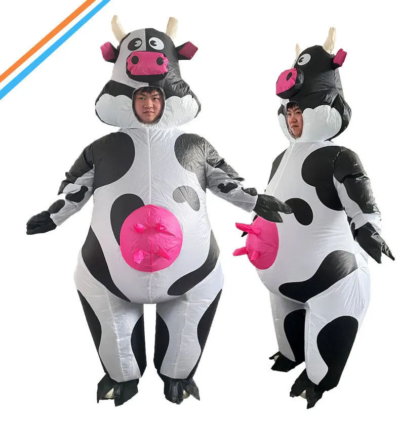 Bobo Cow Inflatable Costume Funny Cosplay Suit for Festival Party Performance