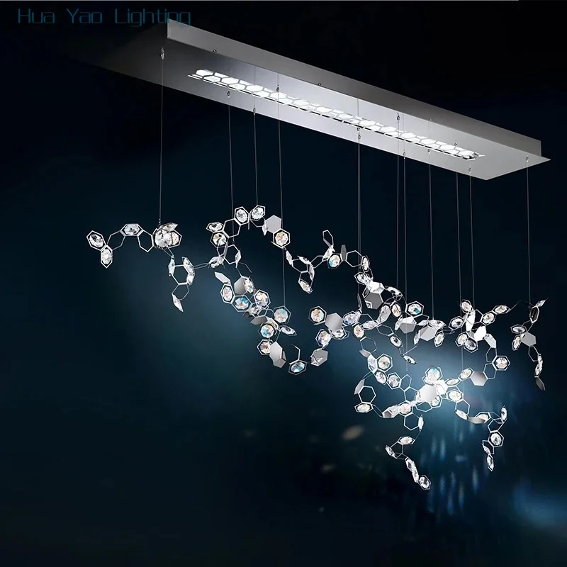 Creative Postmodern Design Stainless Steel Art Pendant Light for House Sales Department Decor Designer Model Lighting