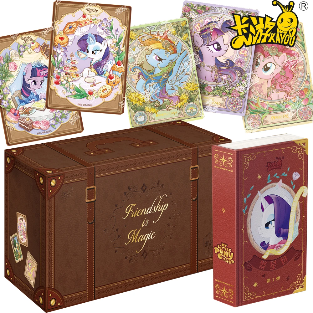 

Original Kayou My Little Pony Collection Cards for Children Animated Popular Characters Soft Quiet Art Illustration Cards Gifts