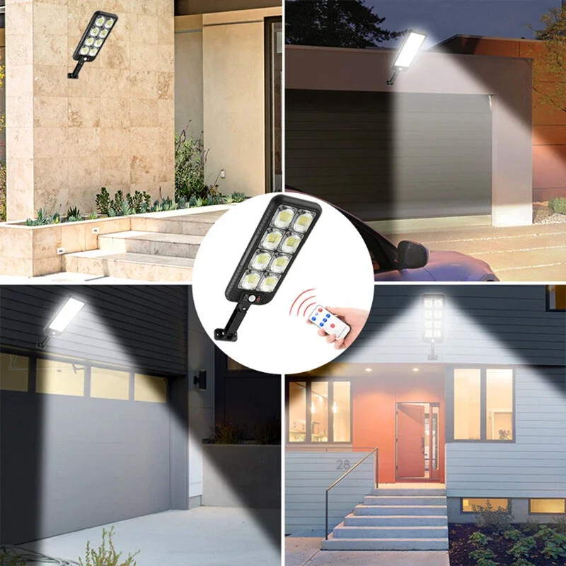 1/2PCS Outdoor Solar Street Light Waterproof Road Lamp Motion Sensor LED Wall Night Lights Dusk To Dawn For Garden Courtyard