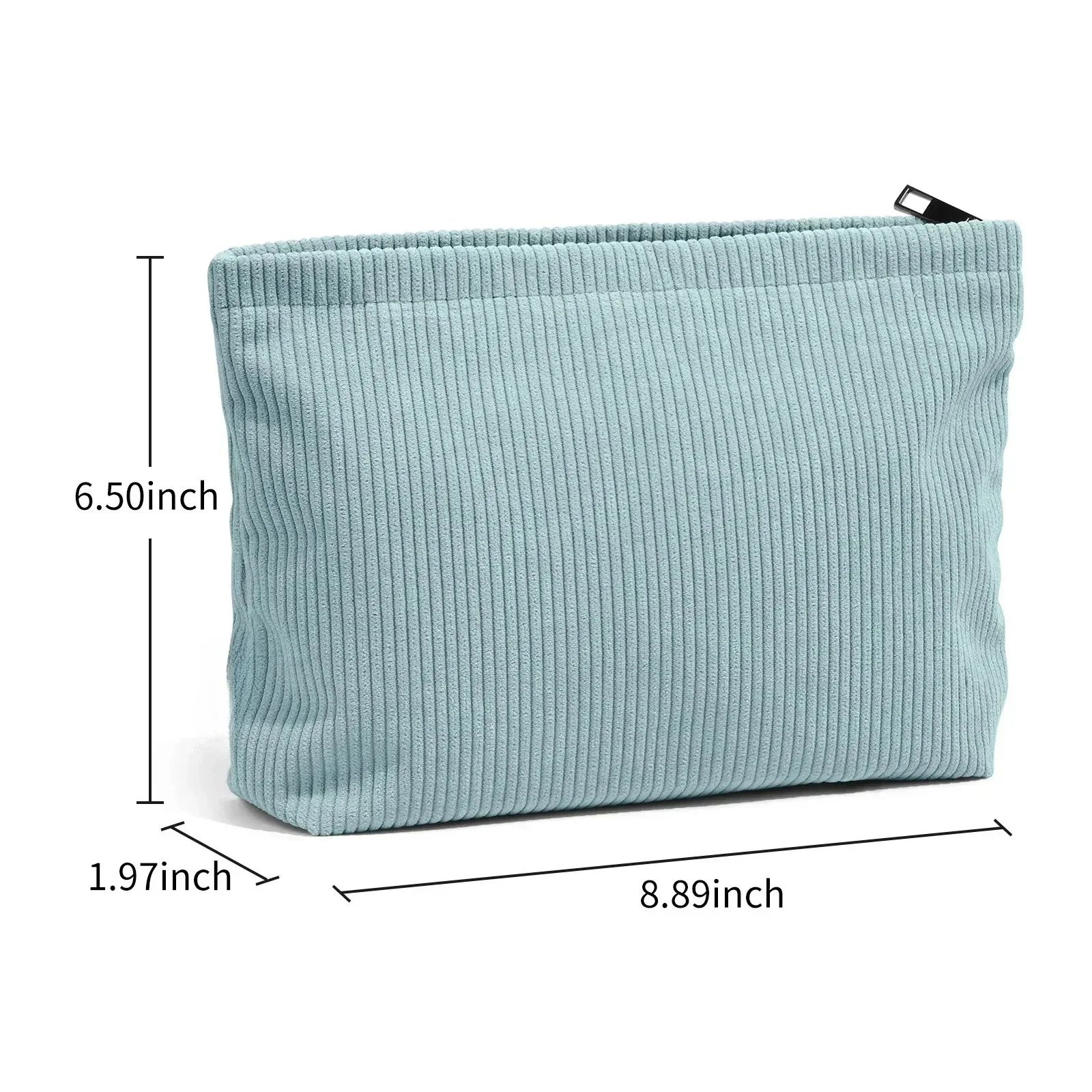 Corduroy Travel Cosmetic Bag Portable Makeup Storage Bag Purses Women Large Capacity Zipper Make Up Organizer Storage Clutch