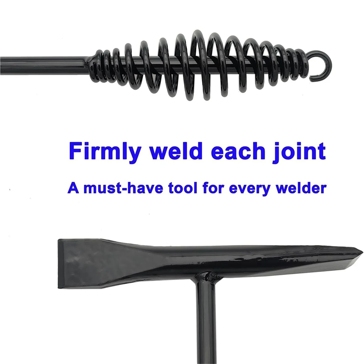 A64K Welding Chipping Hammer with Coil Spring Handle,10.5inch,Cross Chisel and Vertical Chisel