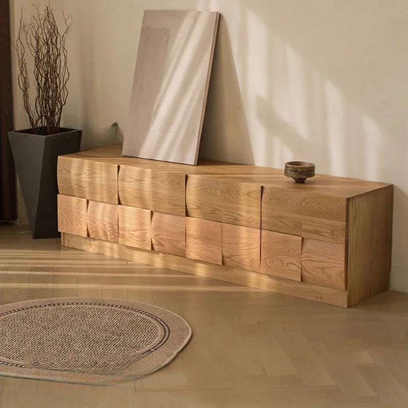 Floor Drawers Center Tv Stand Big Wooden Organizer Walnut Designer Nordic Tv Table Living Room Luxury Fernsehtisch Furniture