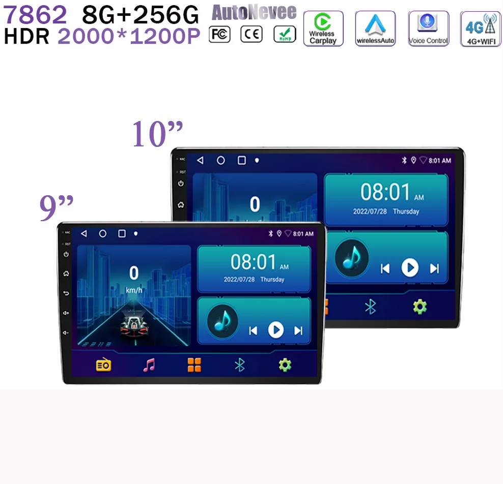 

9 10 inch Car Android For Volkswagen Nissan Hyundai Kia Toyota Multimedia Video Player 2 din GPS Navigation Bluetooth 8 Core 5G
